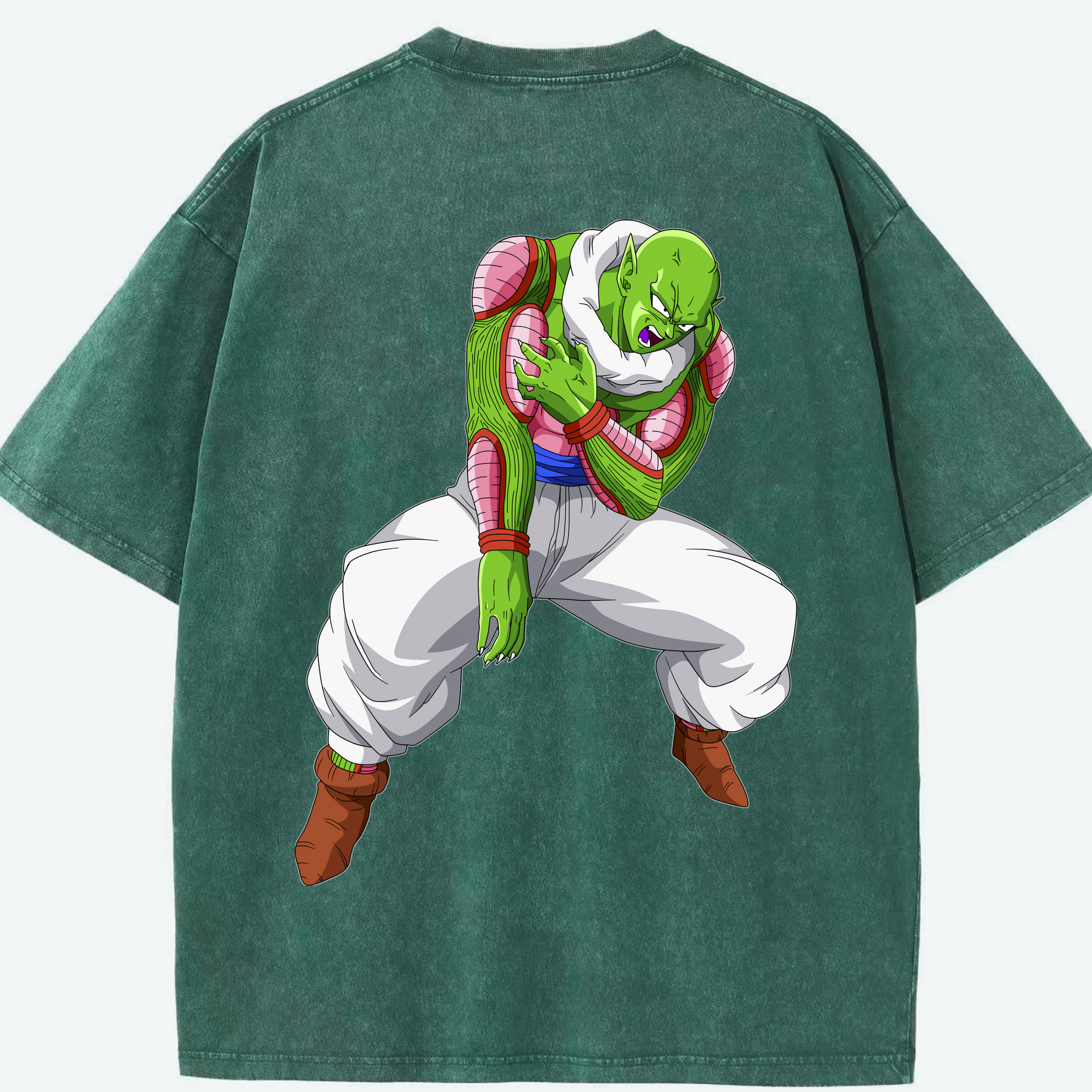 （画像用） ドラゴンボール ピッコロ DRAGON BALL Piccolo 綿100% ヴィンテージ風 半袖Tシャツ（背面プリント）